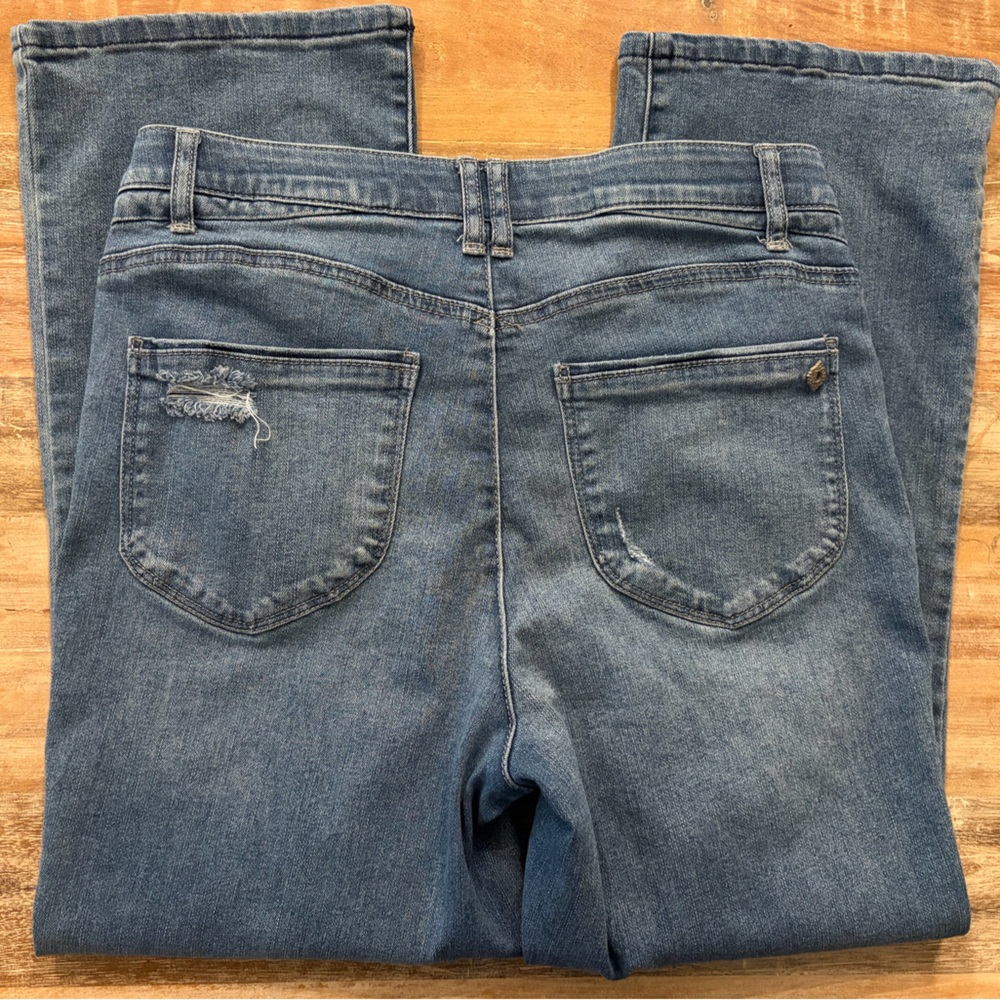 Democracy “Ab”solution Jeans Size 10 Medium Wash Barely Boot Cut - Picture 10 of 16